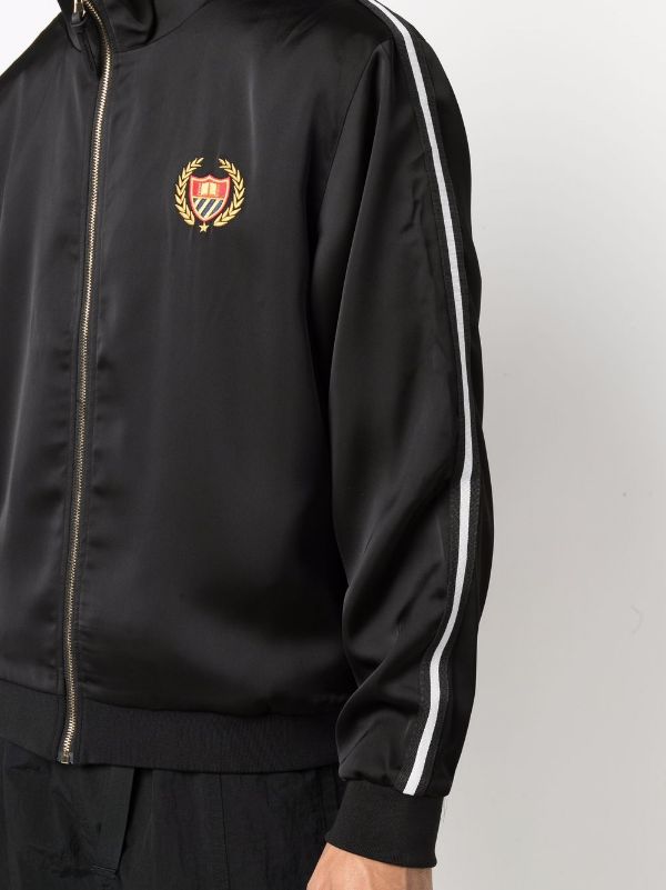 BEL-AIR ATHLETICS Academy Crest Jacket Black - MAISONDEFASHION.COM