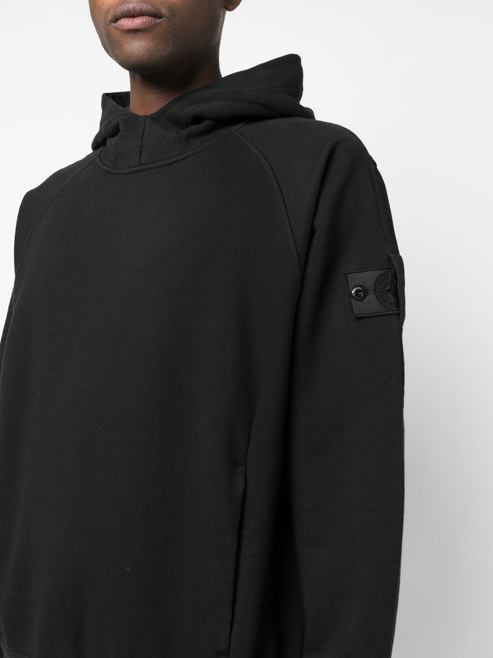 STONE ISLAND SHADOW PROJECT Embroidery Cotton Fleece Hoodie Black