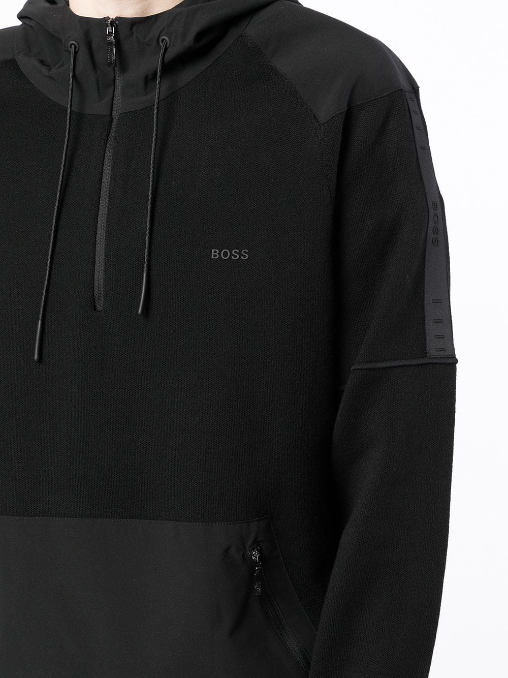 BOSS Tanos drawstring hoodie Black - MAISONDEFASHION.COM