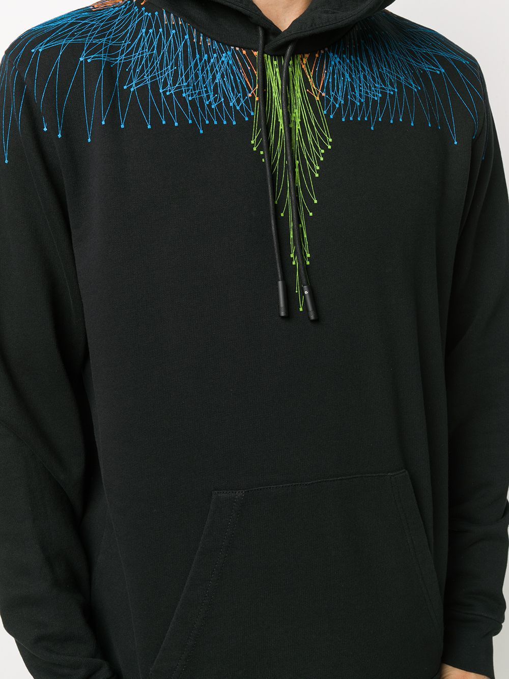 Marcelo Burlon Bezier Wings Hoodie Black - Maison De Fashion 