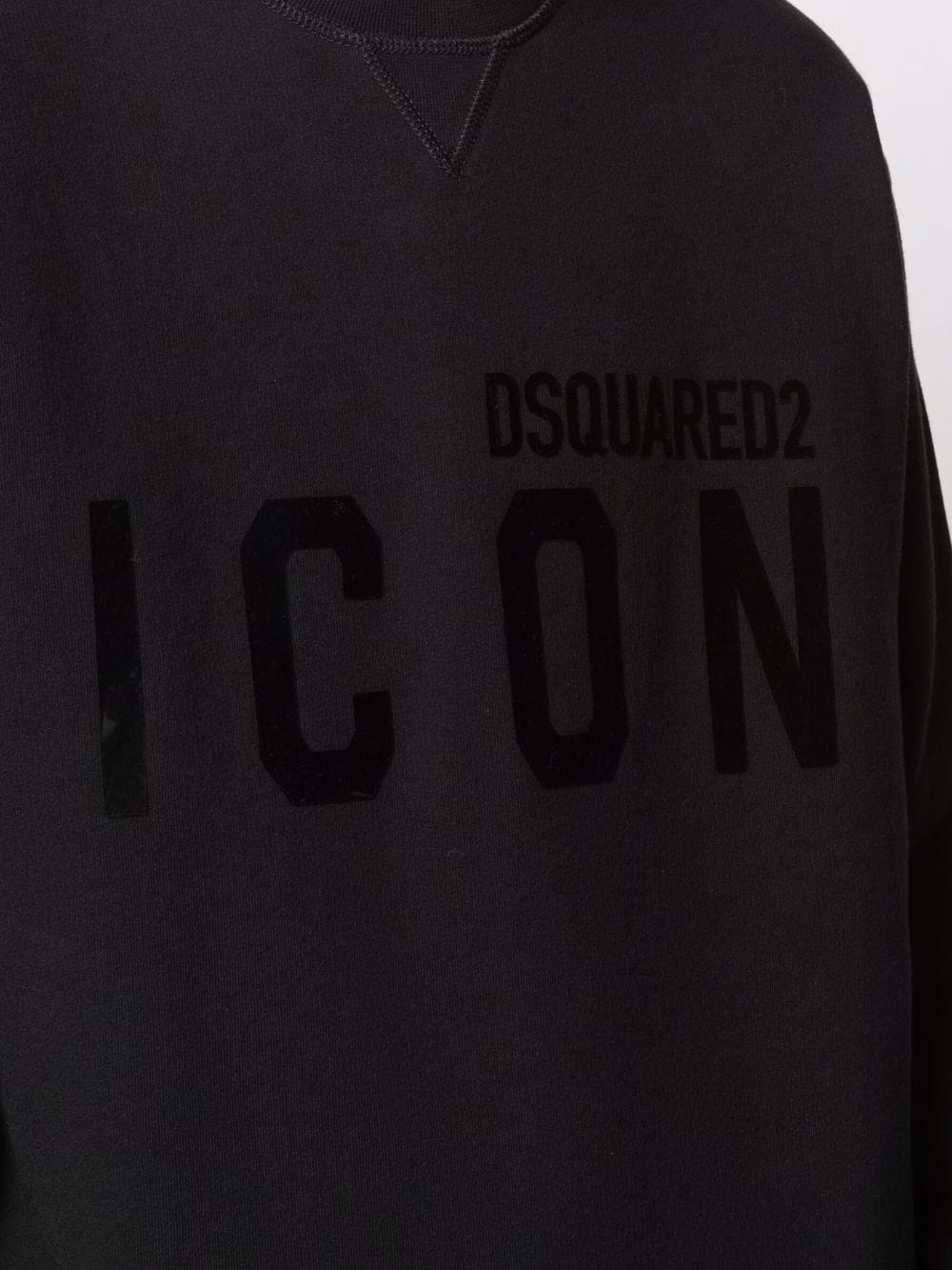 DSQUARED2 Icon logo-print sweatshirt Black - MAISONDEFASHION.COM