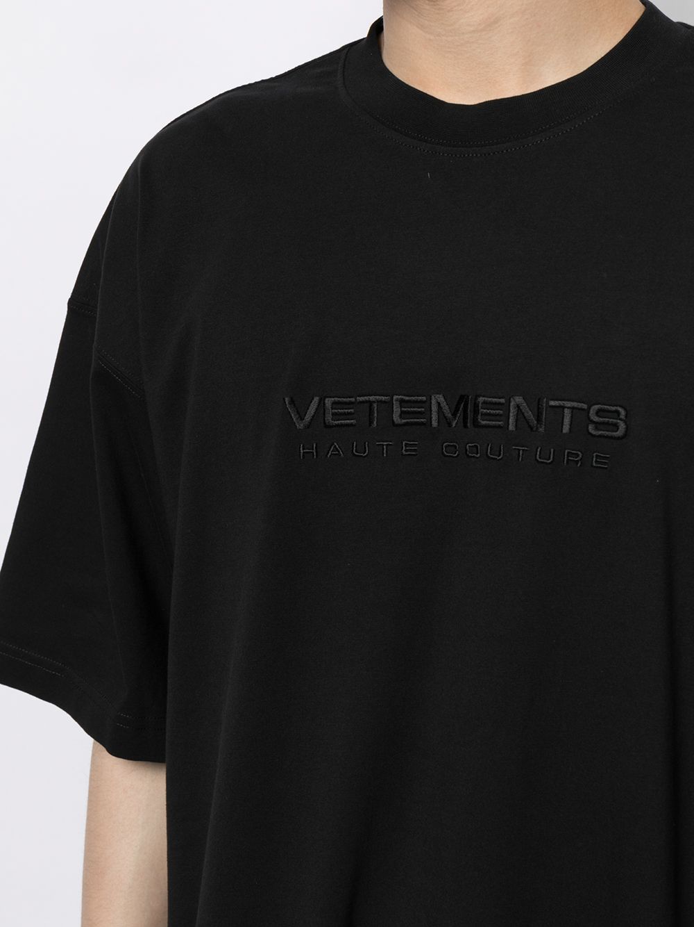 VETEMENTS Haute Couture T-Shirt Black - MAISONDEFASHION.COM