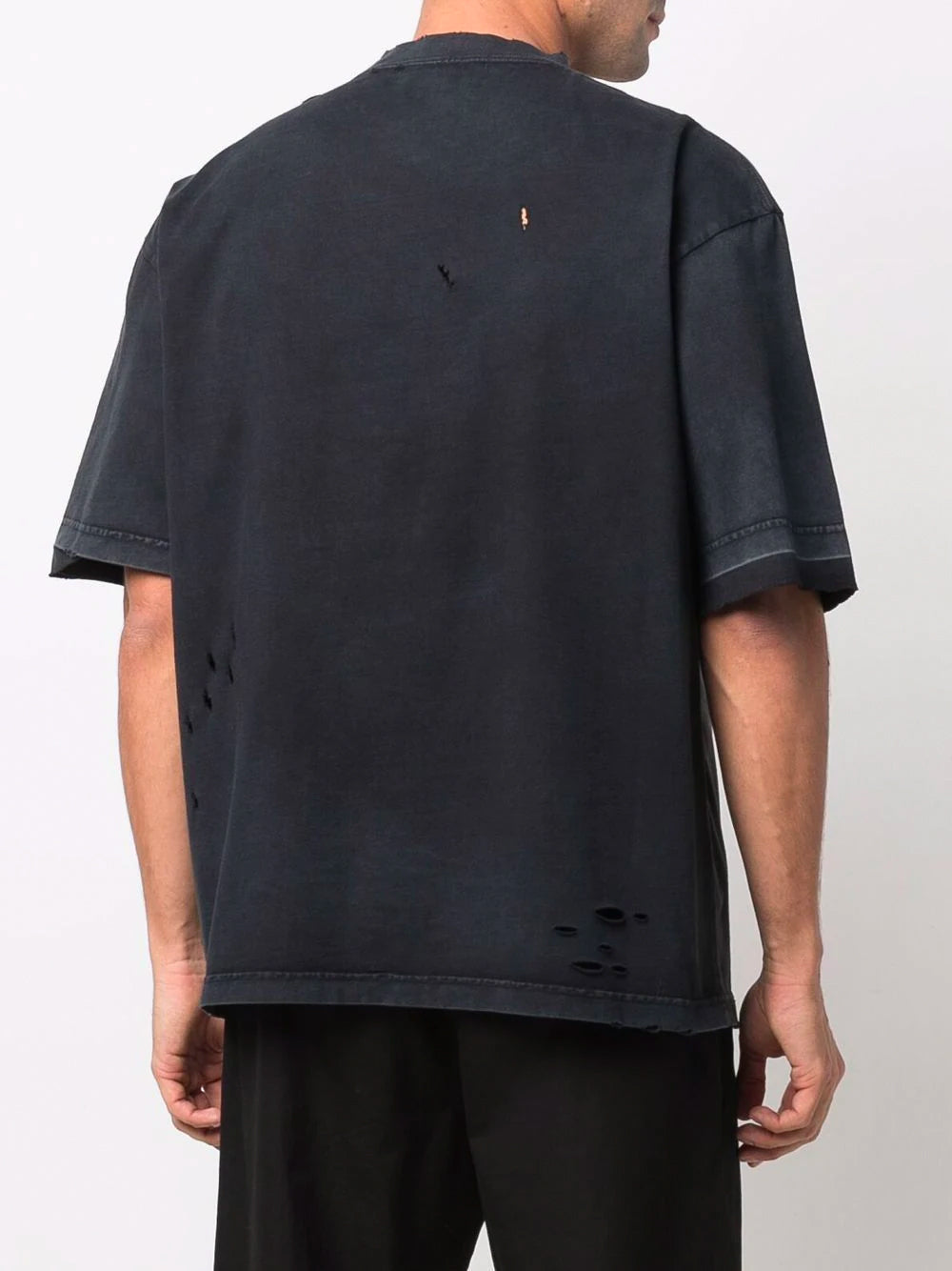 BALENCIAGA UNISEX Medium Fit T-Shirt Black/Orange/White BALENCIAGA UNISEX Medium Fit T-Shirt Black/Orange/White
