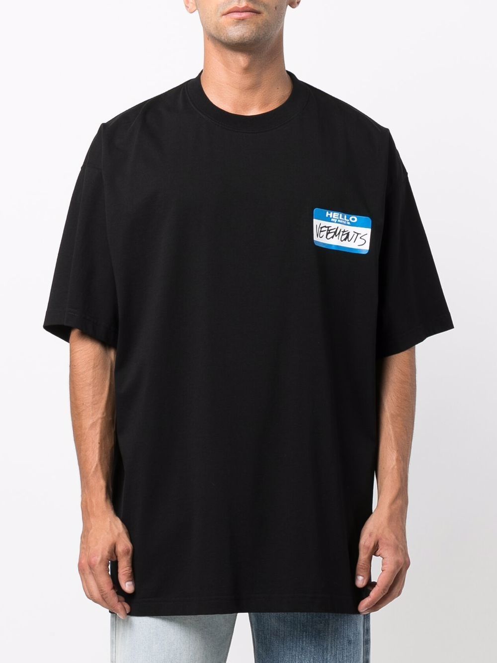 VETEMENTS My Name Is oversized T-shirt Black - MAISONDEFASHION.COM