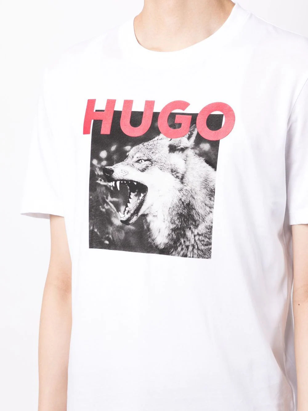 HUGO Dupus T-shirt White - MAISONDEFASHION.COM