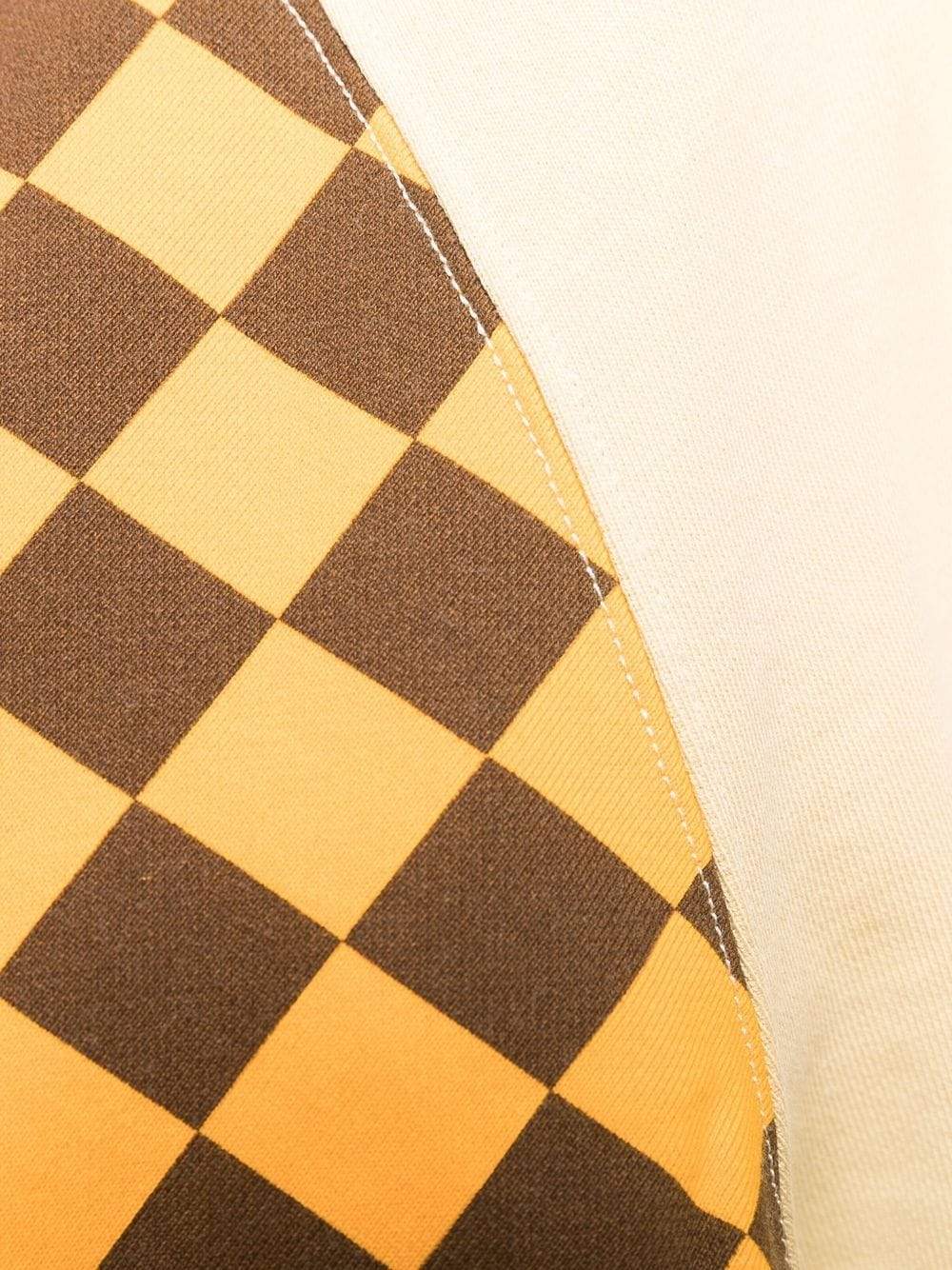 JW ANDERSON Checkerboard-print logo sweatshirt Beige - MAISONDEFASHION.COM