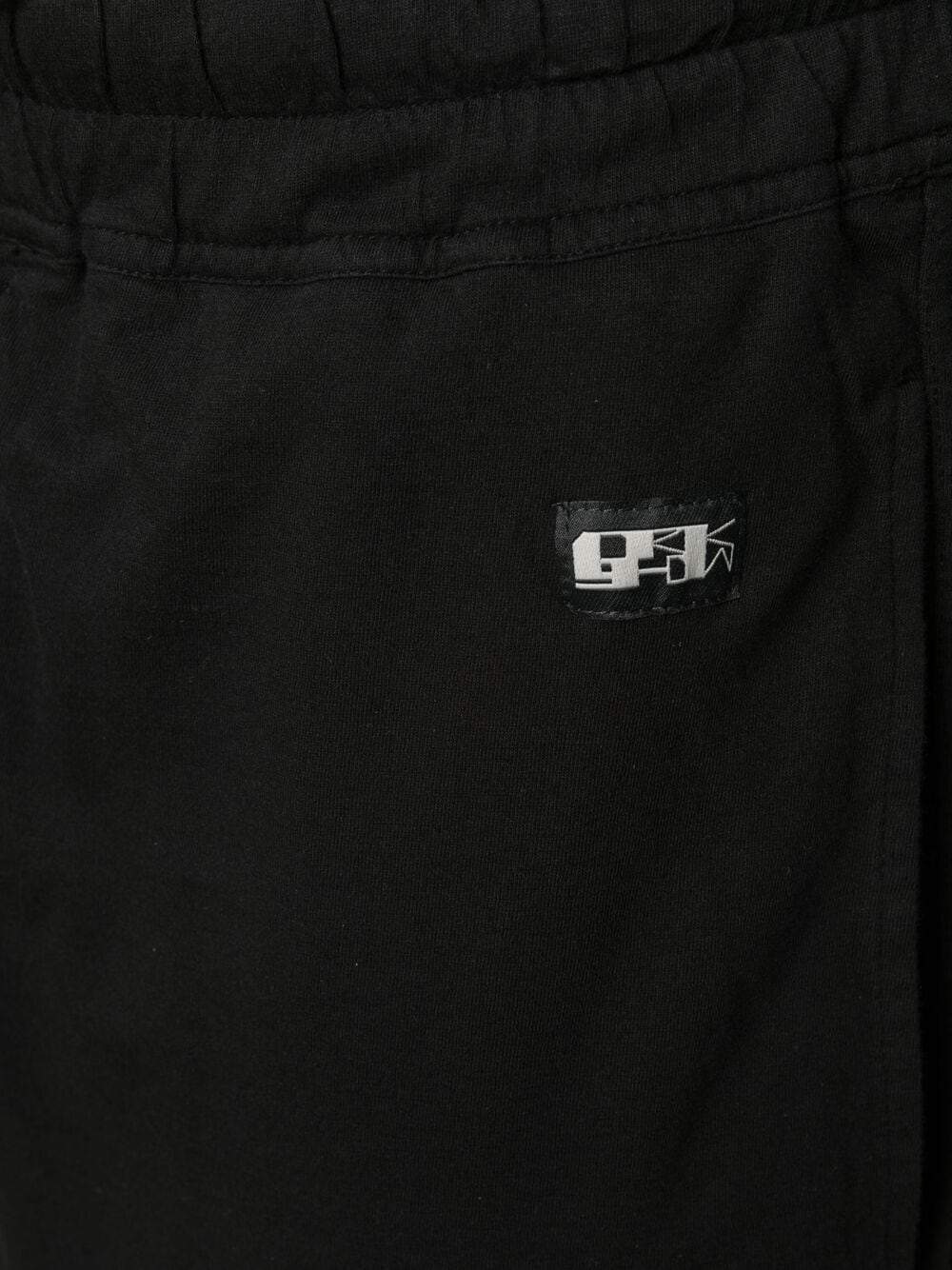 RICK OWENS DRKSHDW Drop-crotch cotton shorts Black - MAISONDEFASHION.COM