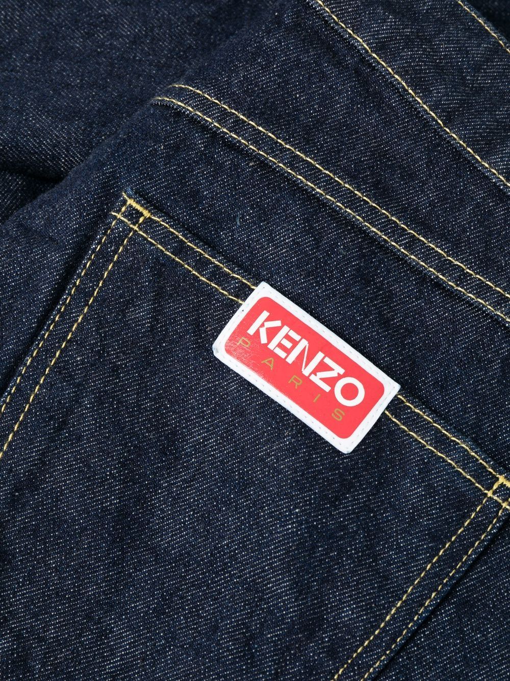 KENZO Rear Logo Slim Fit Jeans - MAISONDEFASHION.COM