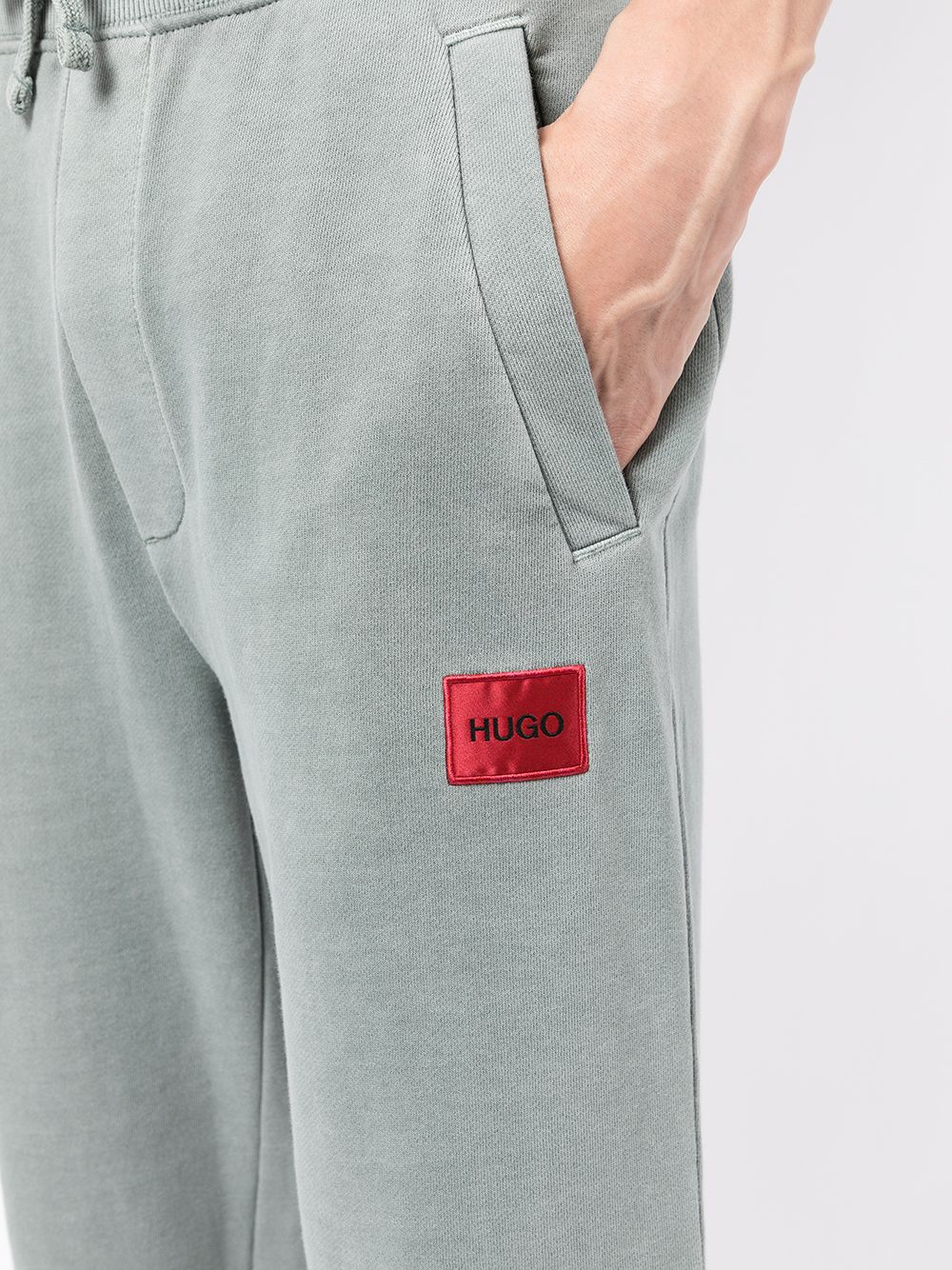 HUGO  Logo Sweatpants Grey - MAISONDEFASHION.COM