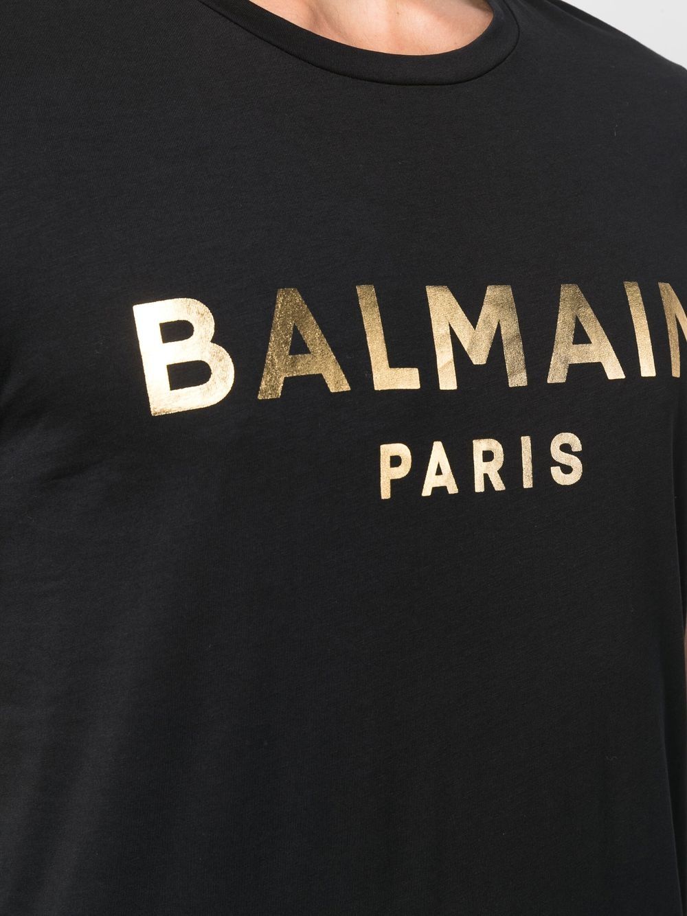 BALMAIN Classic SS T-Shirt Black/Gold - MAISONDEFASHION.COM