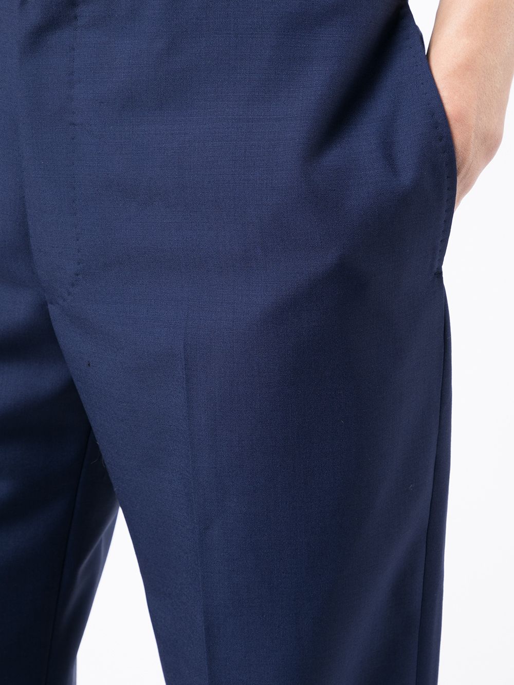 Alexander McQueen Tailored Trousers Navy - MAISONDEFASHION.COM