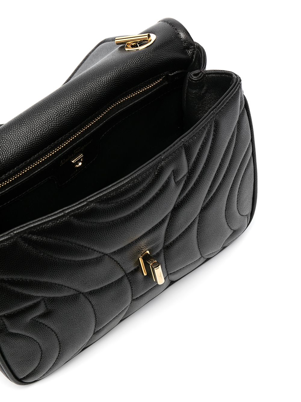 SALVATORE FERRAGAMO Quilted Gancini Shoulder Bag - MAISONDEFASHION.COM