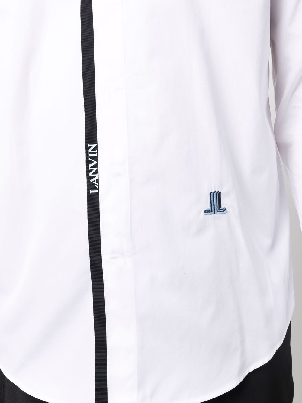 LANVIN Fitted Shirt Tailor Essentials Optic White - MAISONDEFASHION.COM