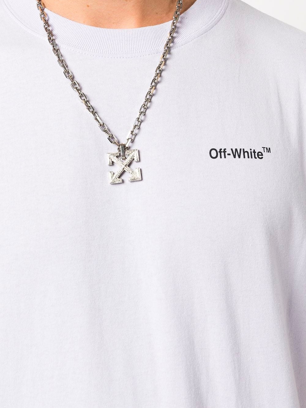 OFF-WHITE Caravaggio Arrow Slim T-Shirt Lilac - MAISONDEFASHION.COM