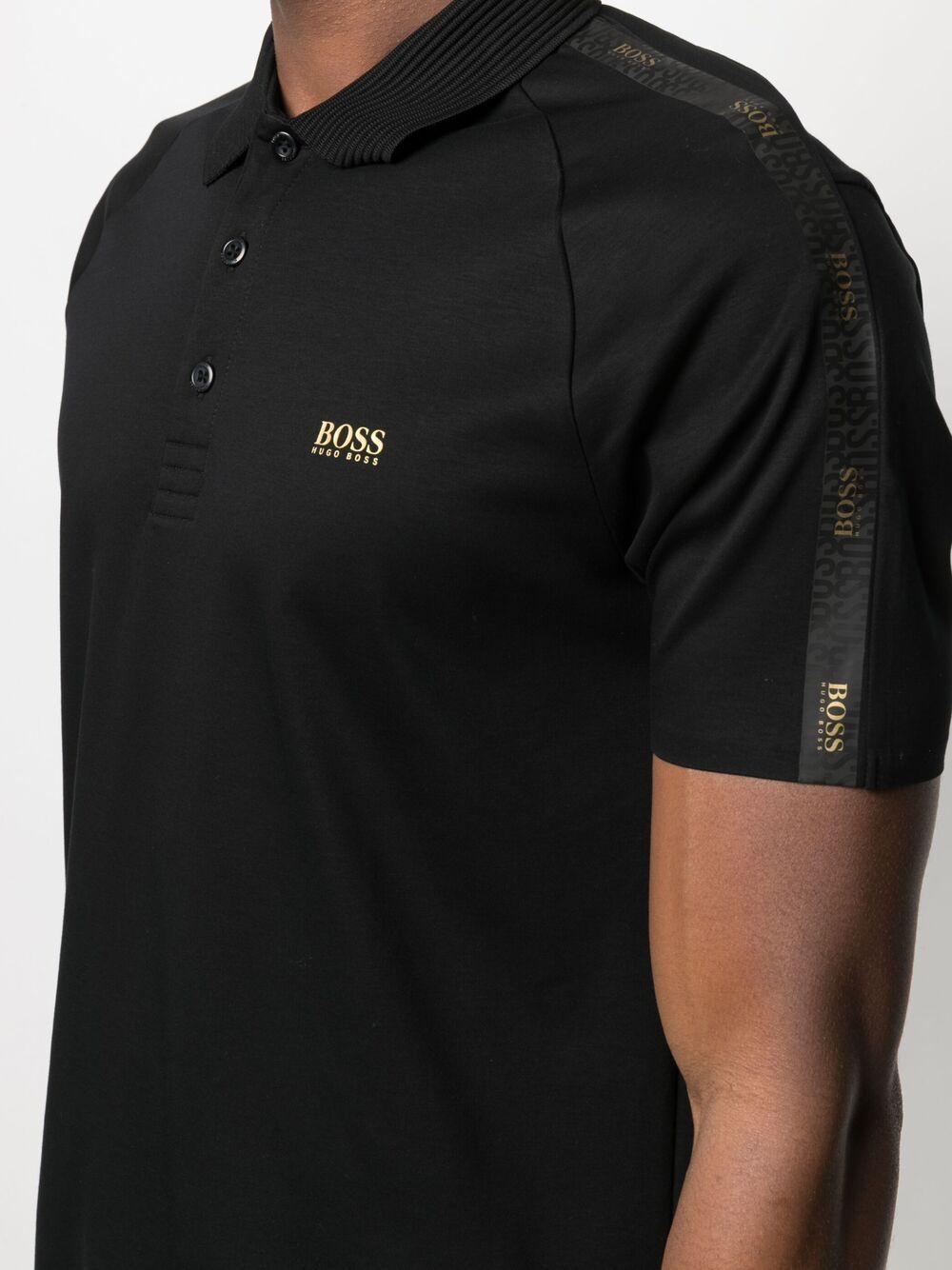 BOSS Gold Capsule polo shirt Black MAISONDEFASHION.COM