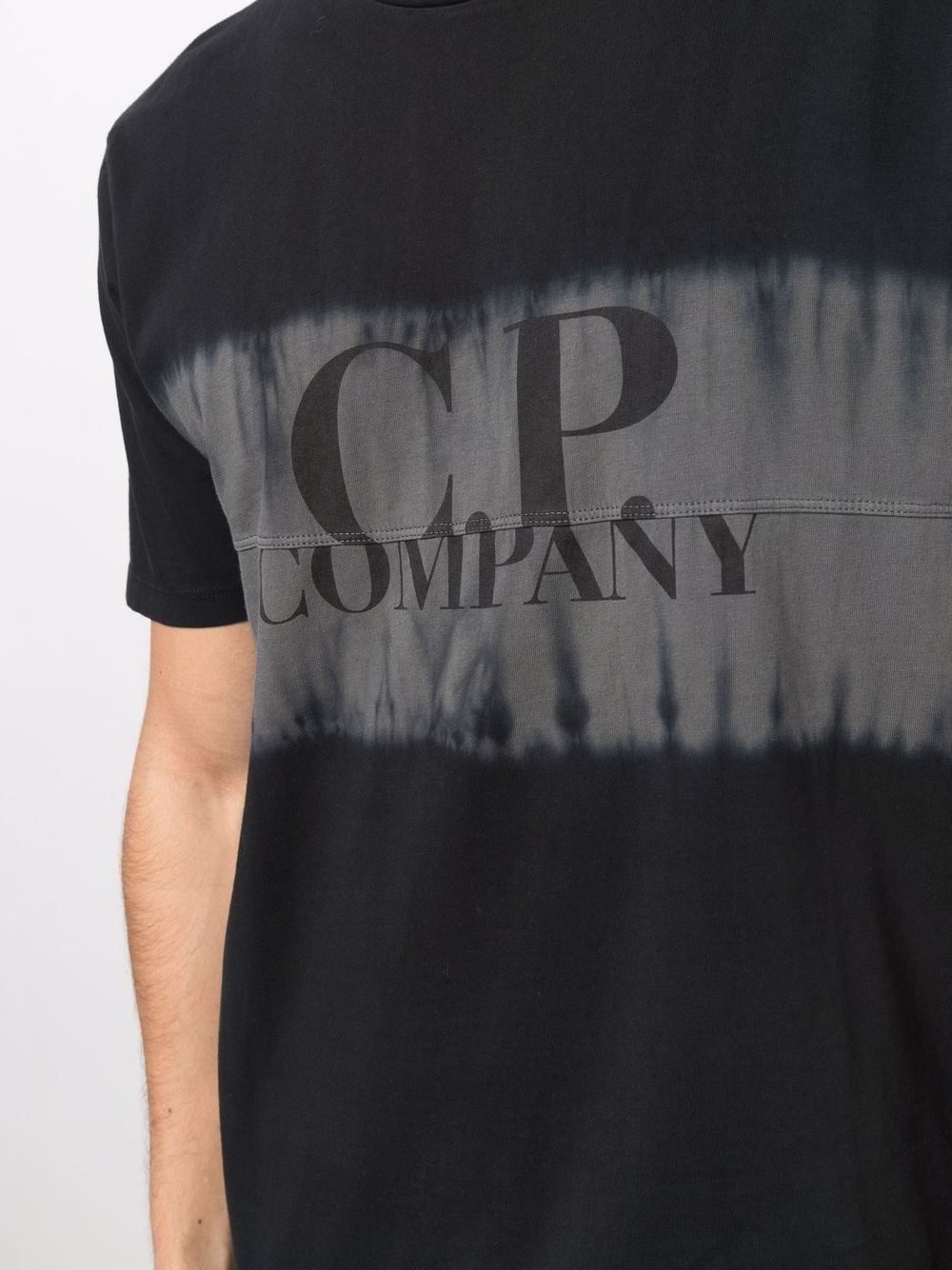 C.P COMPANY Logo Print T-Shirt Black - MAISONDEFASHION.COM