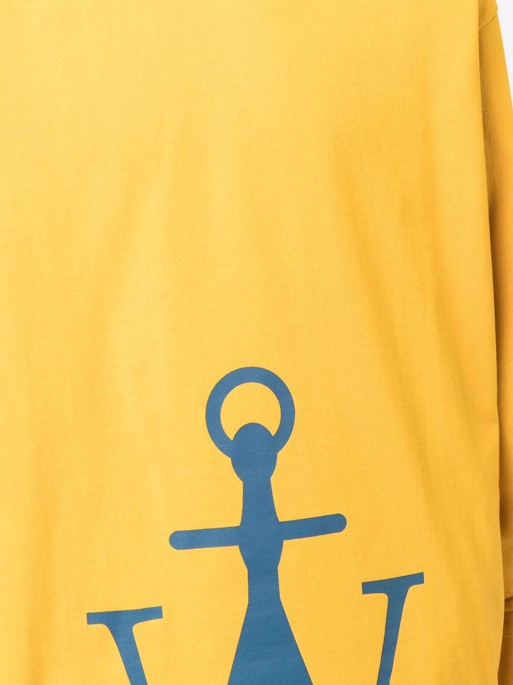 JW ANDERSON Anchor-logo colour block sweatshirt Blue/Yellow