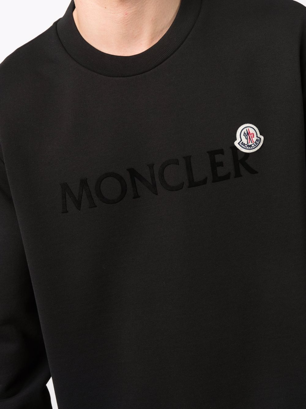 MONCLER Logo Sweatshirt Black - MAISONDEFASHION.COM