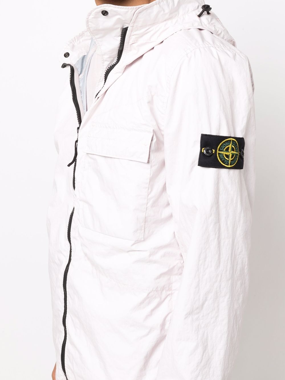 STONE ISLAND Membrane Patch Jacket Off White - MAISONDEFASHION.COM