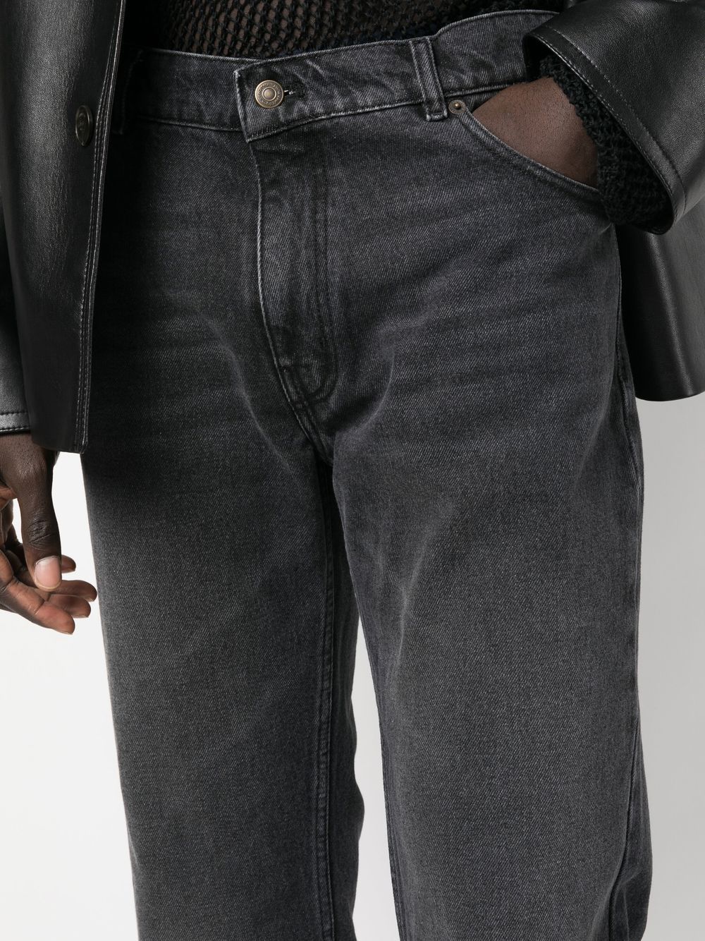 COURRÉGES Denim 5 Pocket Pants Stonewashed Grey - MAISONDEFASHION.COM