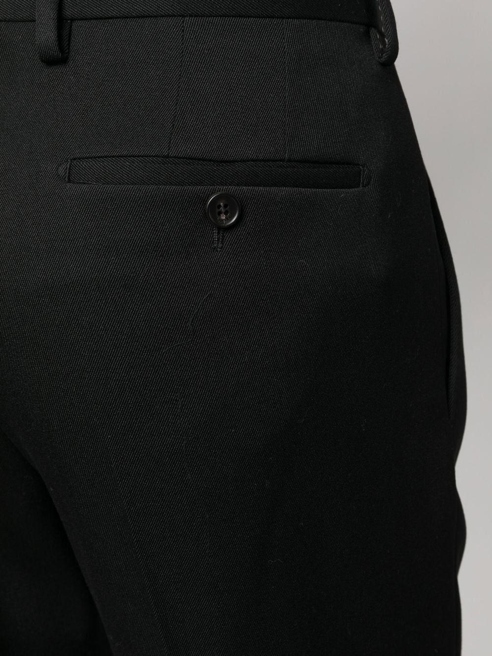 LANVIN Straight-leg Tailored Wool Trousers Black - MAISONDEFASHION.COM