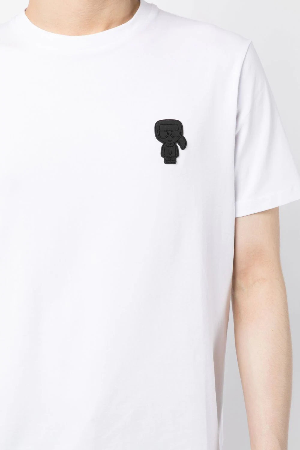 KARL LAGERFELD Karl badge T-shirt Regular Fit White - MAISONDEFASHION.COM