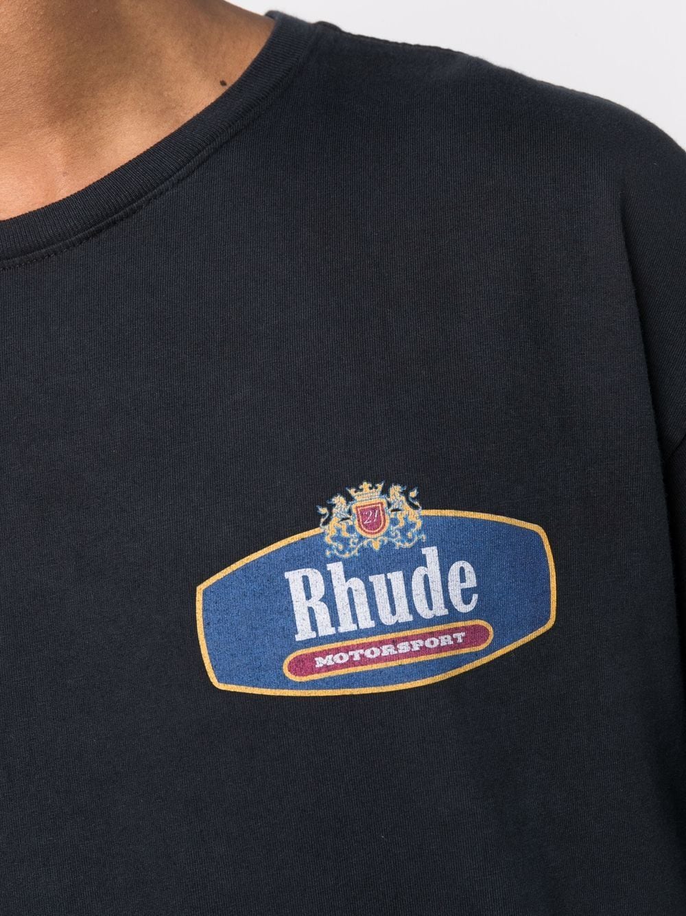 RHUDE Racing Crest ロゴ プリント コットン Tシャツ 限定品 Rhude - Racing Crest Logo-Print Cotton-Jersey T-Shirt