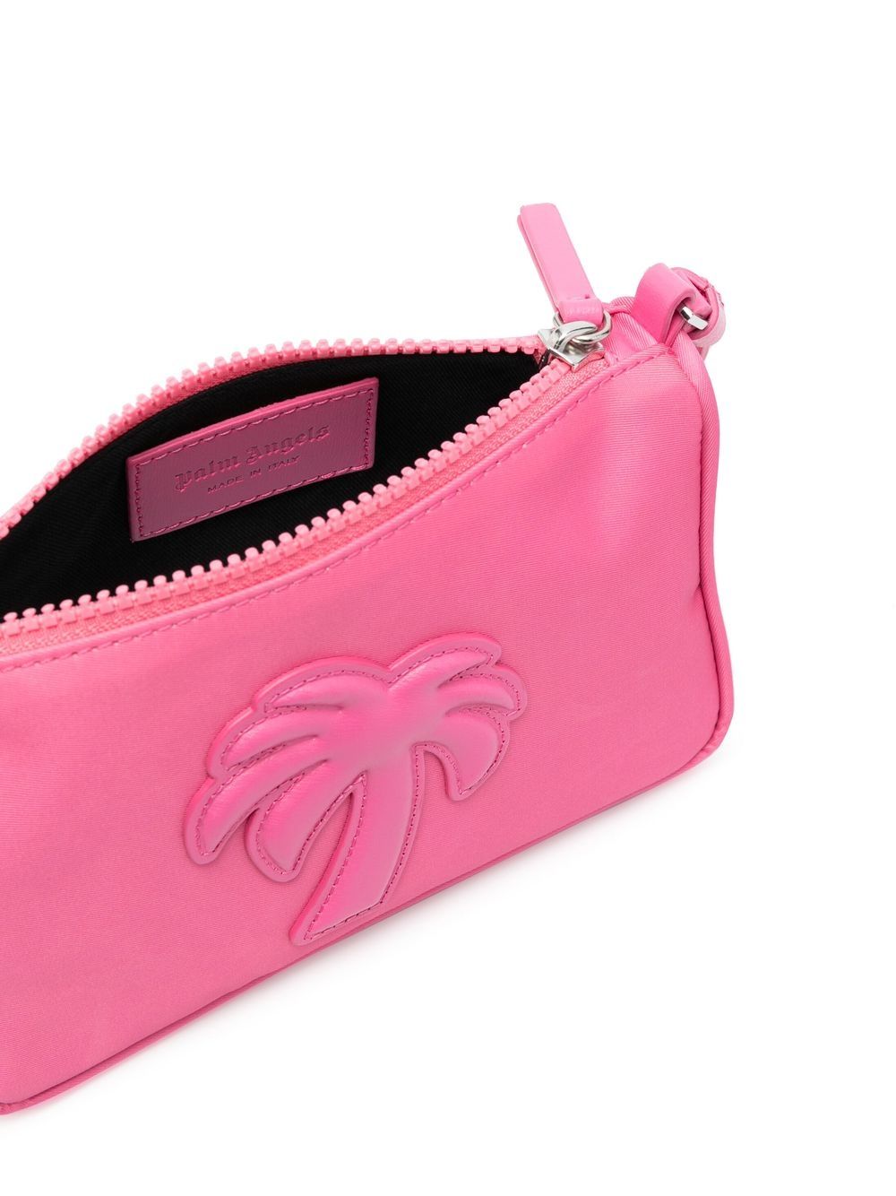 PALM ANGELS WOMEN Big Palm Nylon Pouch Pink/Pink - MAISONDEFASHION.COM