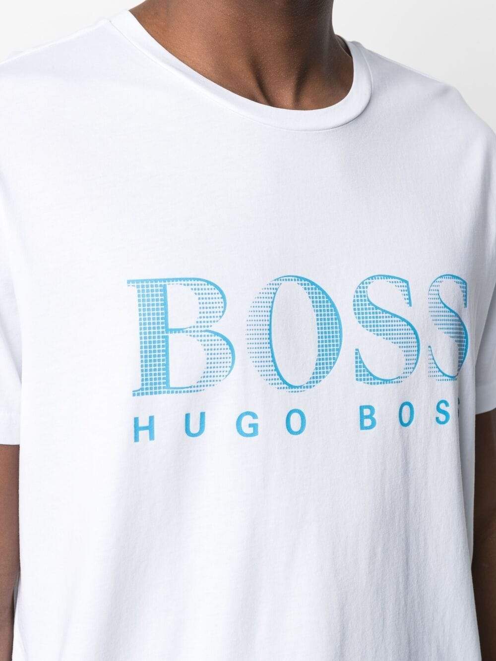 BOSS Logo T-Shirt White - MAISONDEFASHION.COM