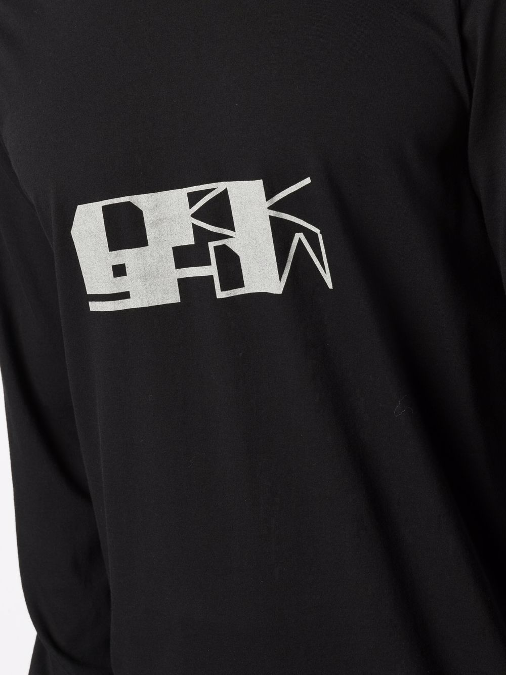 RICK OWENS DRKSHDW Logo Longsleeve T-Shirt Black - MAISONDEFASHION.COM