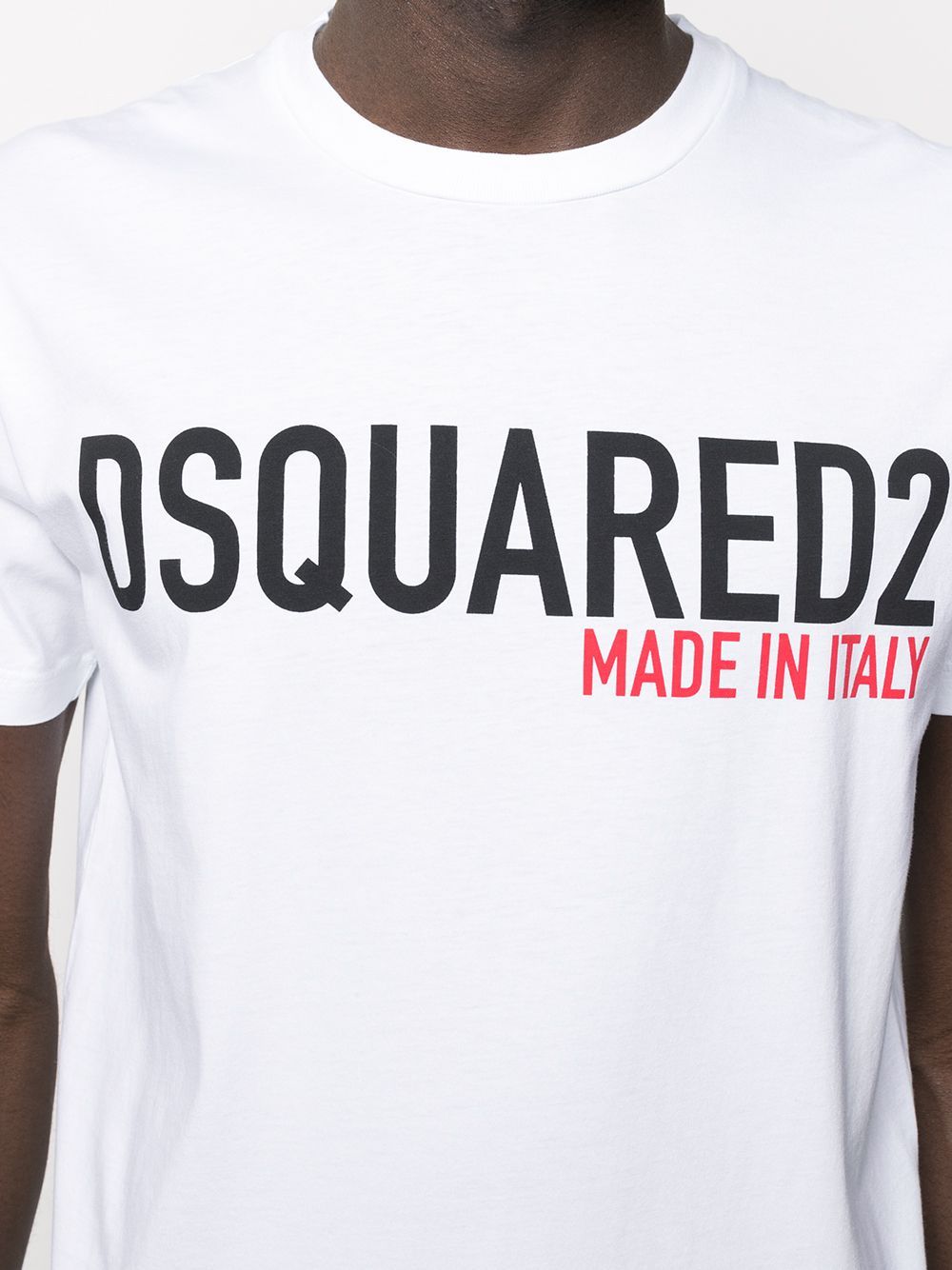 DSQUARED2 Made in Italy Logo T-Shirt White - MAISONDEFASHION.COM