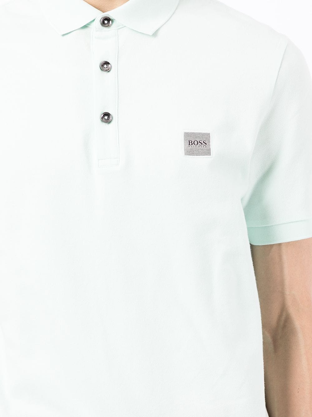 BOSS Logo-patch polo shirt Green - MAISONDEFASHION.COM