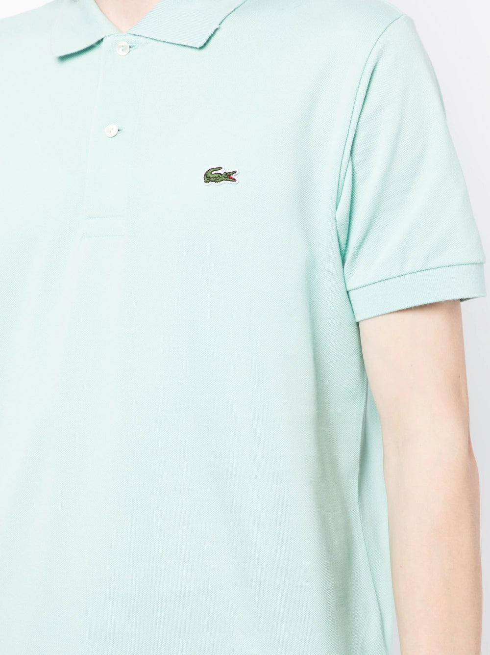 LACOSTE Embroidered Logo Polo Shirt Mint - MAISONDEFASHION.COM