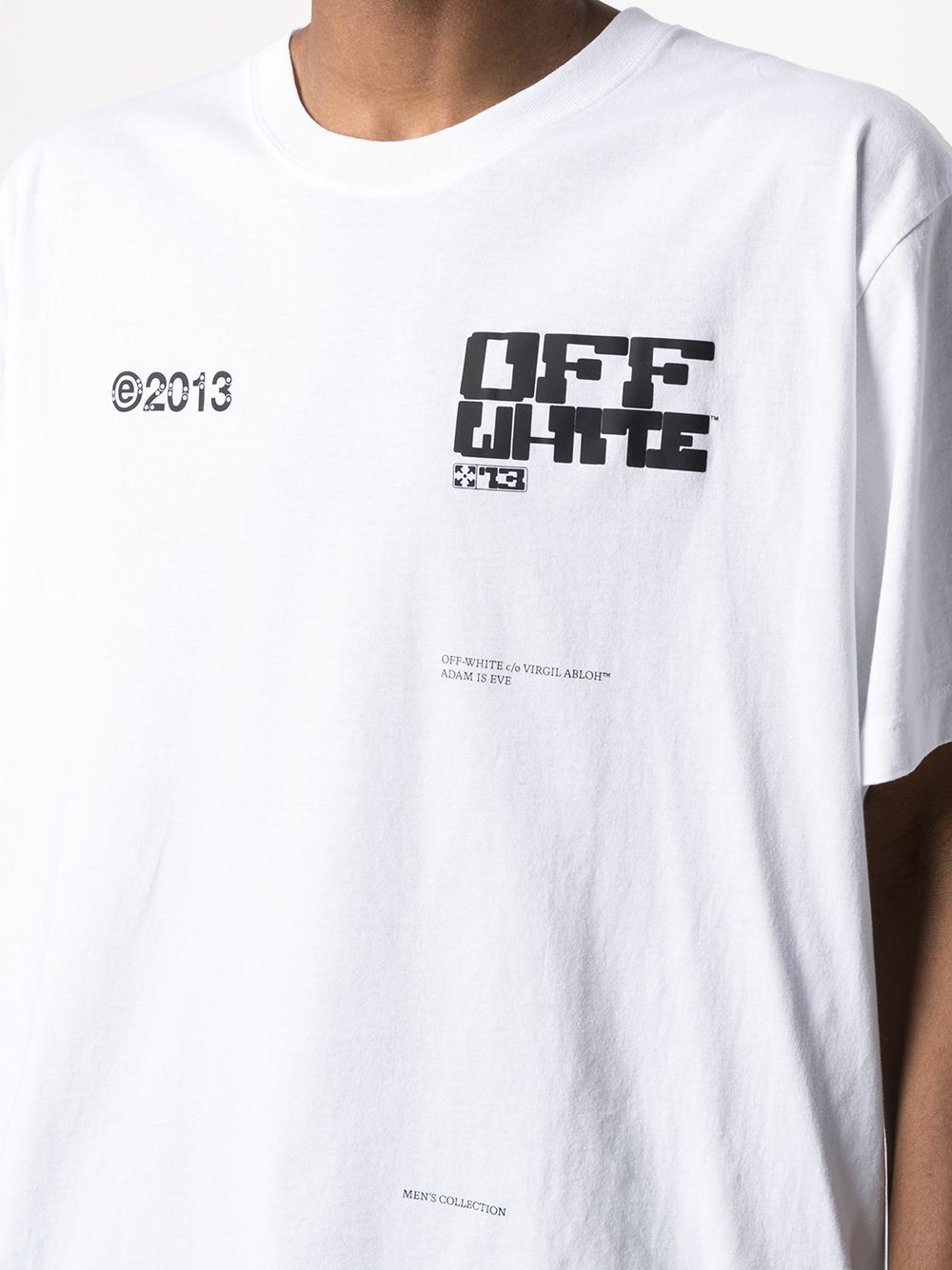 OFF-WHITE Tech Marker Over T-Shirt White - MAISONDEFASHION.COM
