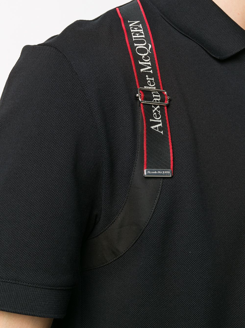ALEXANDER MCQUEEN Polo Pullover Black - MAISONDEFASHION.COM