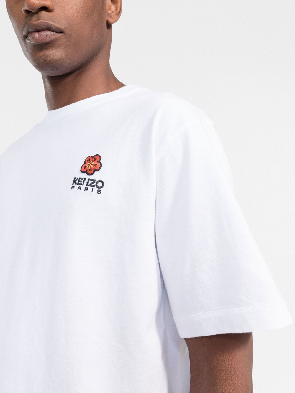 KENZO Boke Flower Embroidered T-Shirt White - MAISONDEFASHION.COM