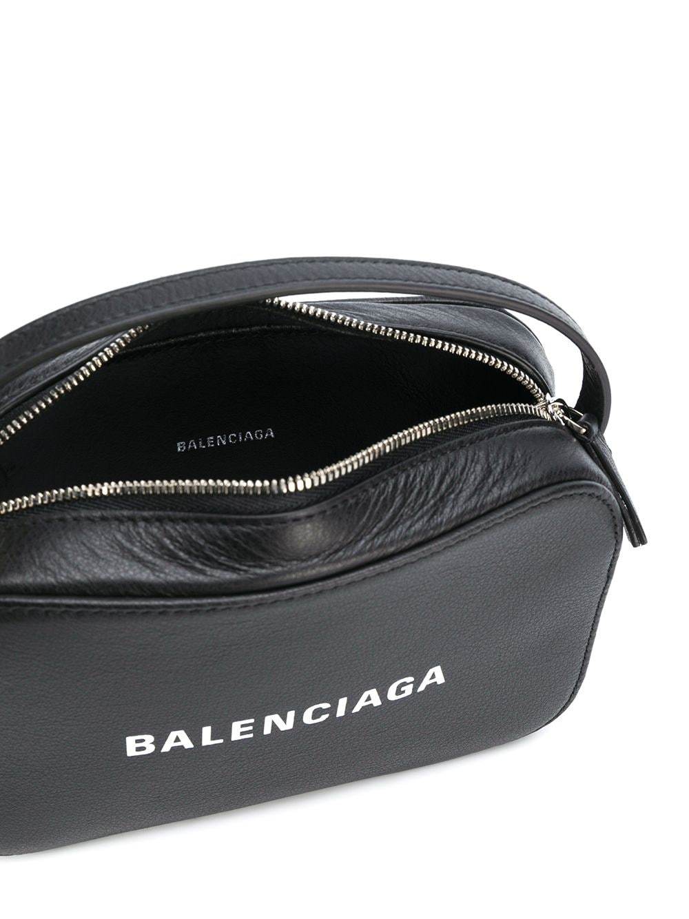 BALENCIAGA "XS" Logo Camera Bag Black - MAISONDEFASHION.COM