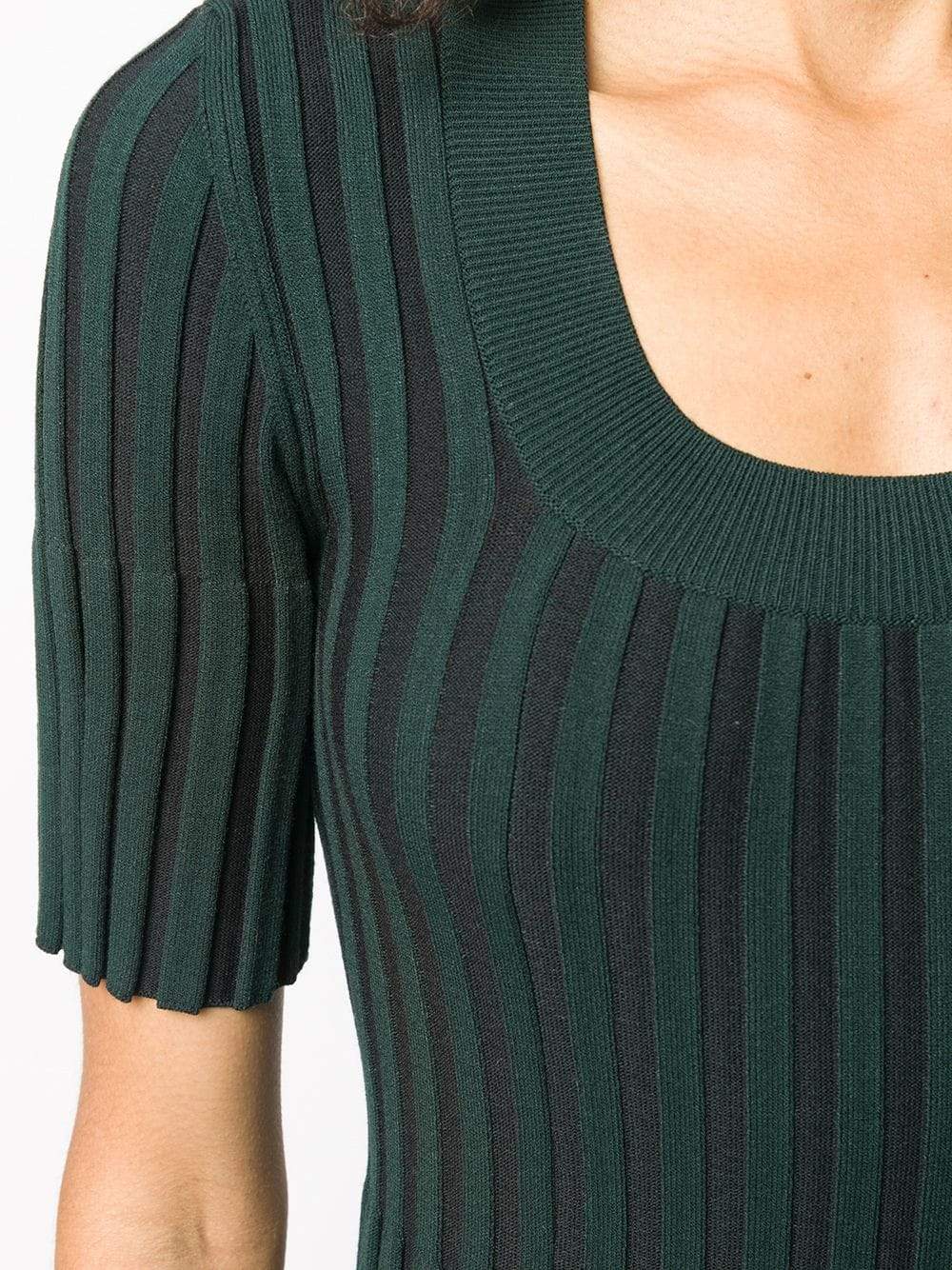 KENZO WOMEN Pleated Dress Dark Green MAISONDEFASHION.COM KENZO WOMEN Pleated Dress Dark Green MAISONDEFASHION.COM