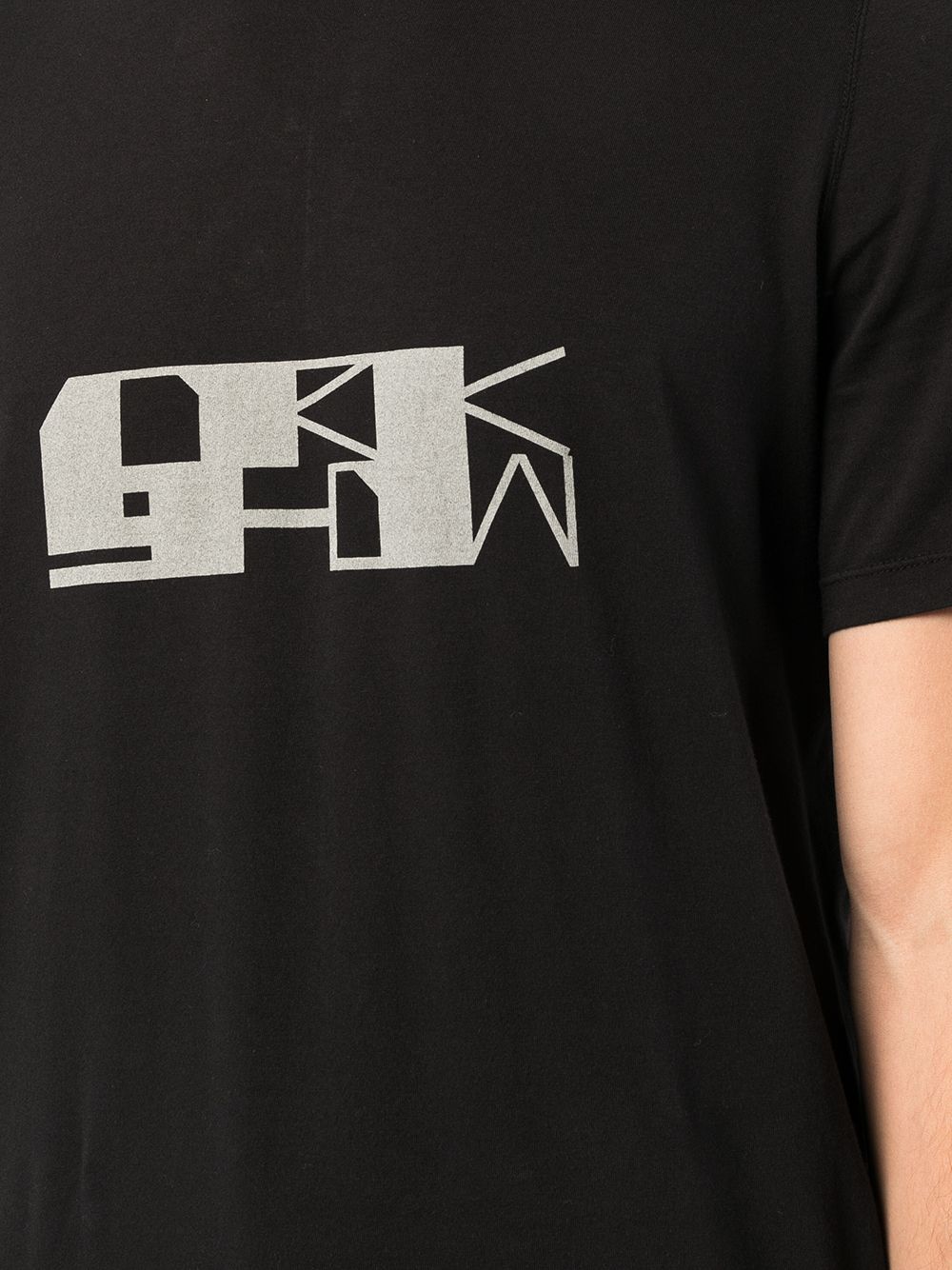 RICK OWENS DRKSHDW Logo Print T-Shirt Black - MAISONDEFASHION.COM