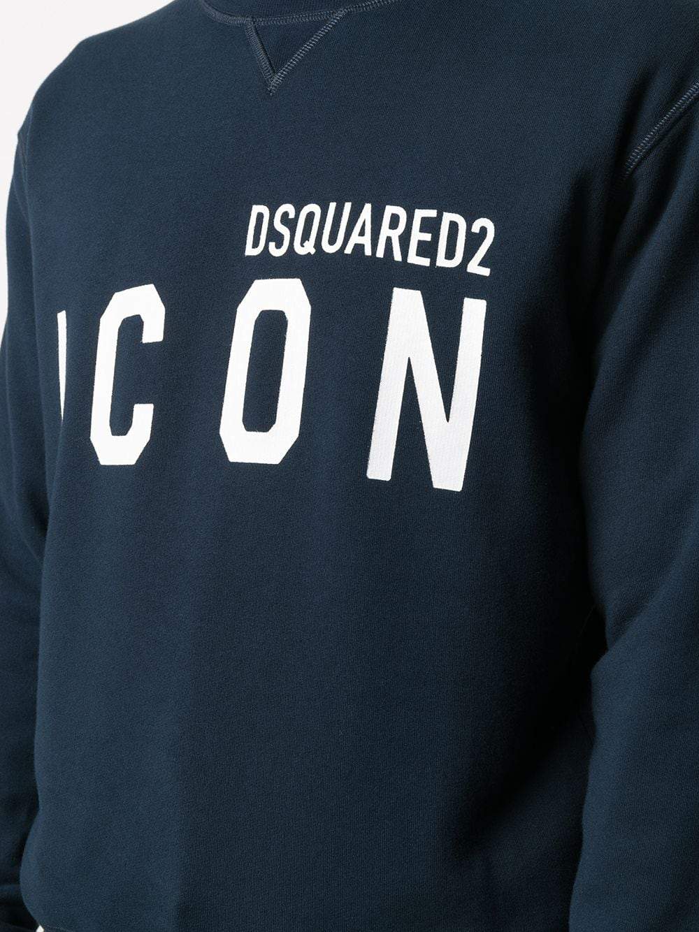 DSQUARED2 Icon logo sweatshirt Navy - MAISONDEFASHION.COM