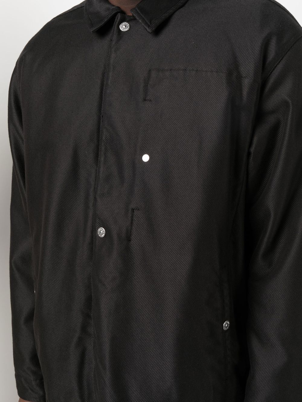 STONE ISLAND SHADOW PROJECT Logo Patch Overshirt Black - MAISONDEFASHION.COM