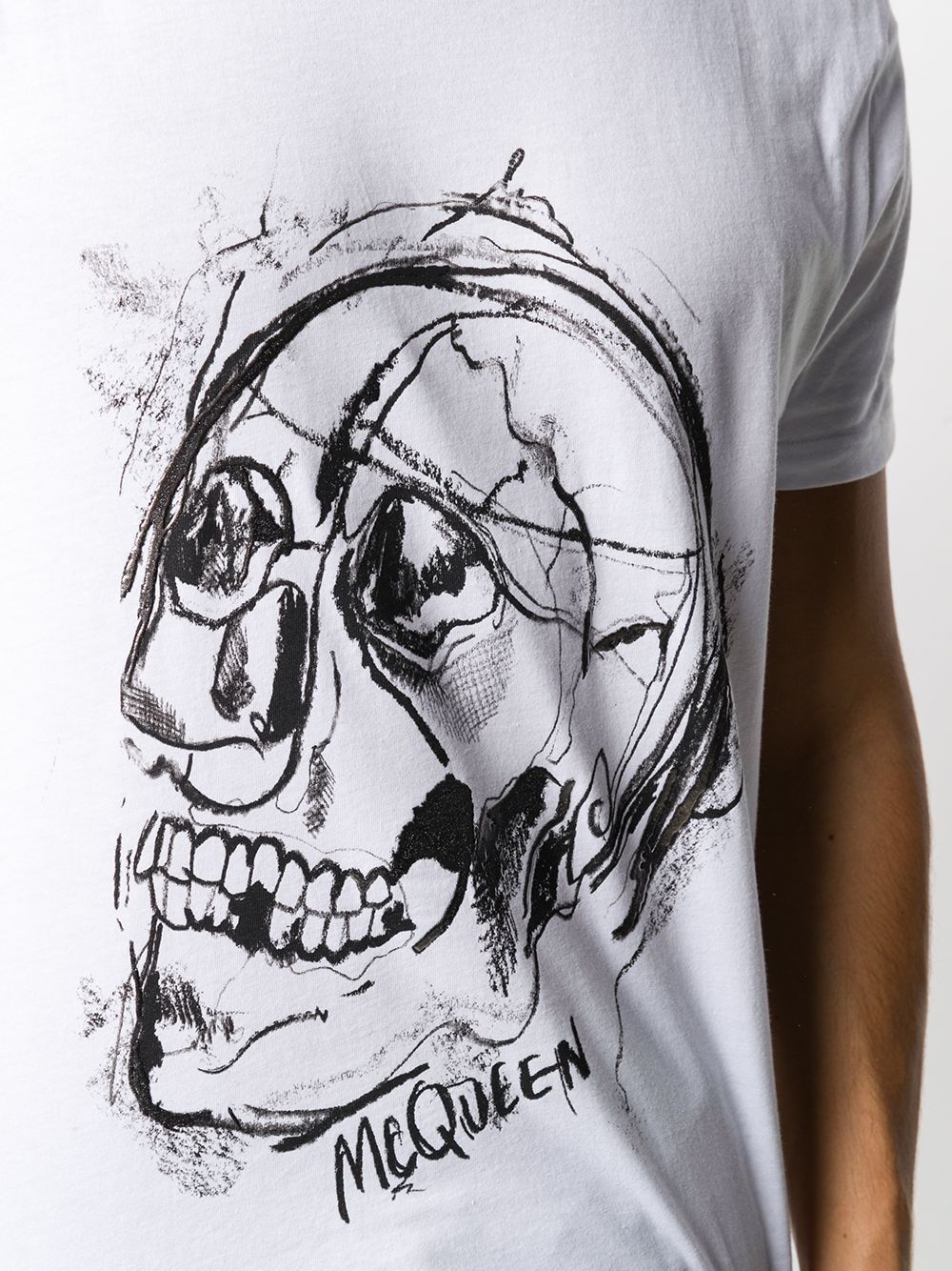 Alexander McQueen Skull Print T-Shirt - Maison De Fashion 