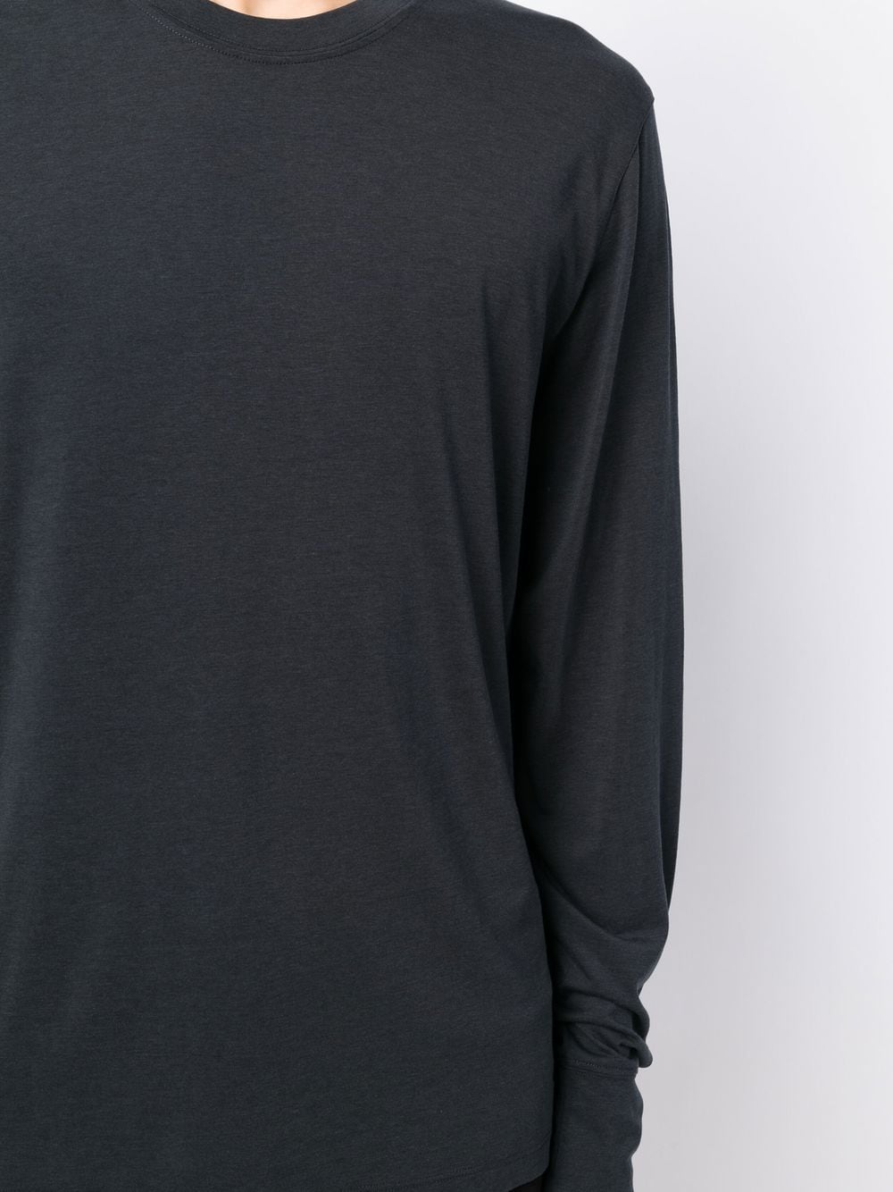 TOM FORD Solid-colour long-sleeve T-shirt Navy - MAISONDEFASHION.COM