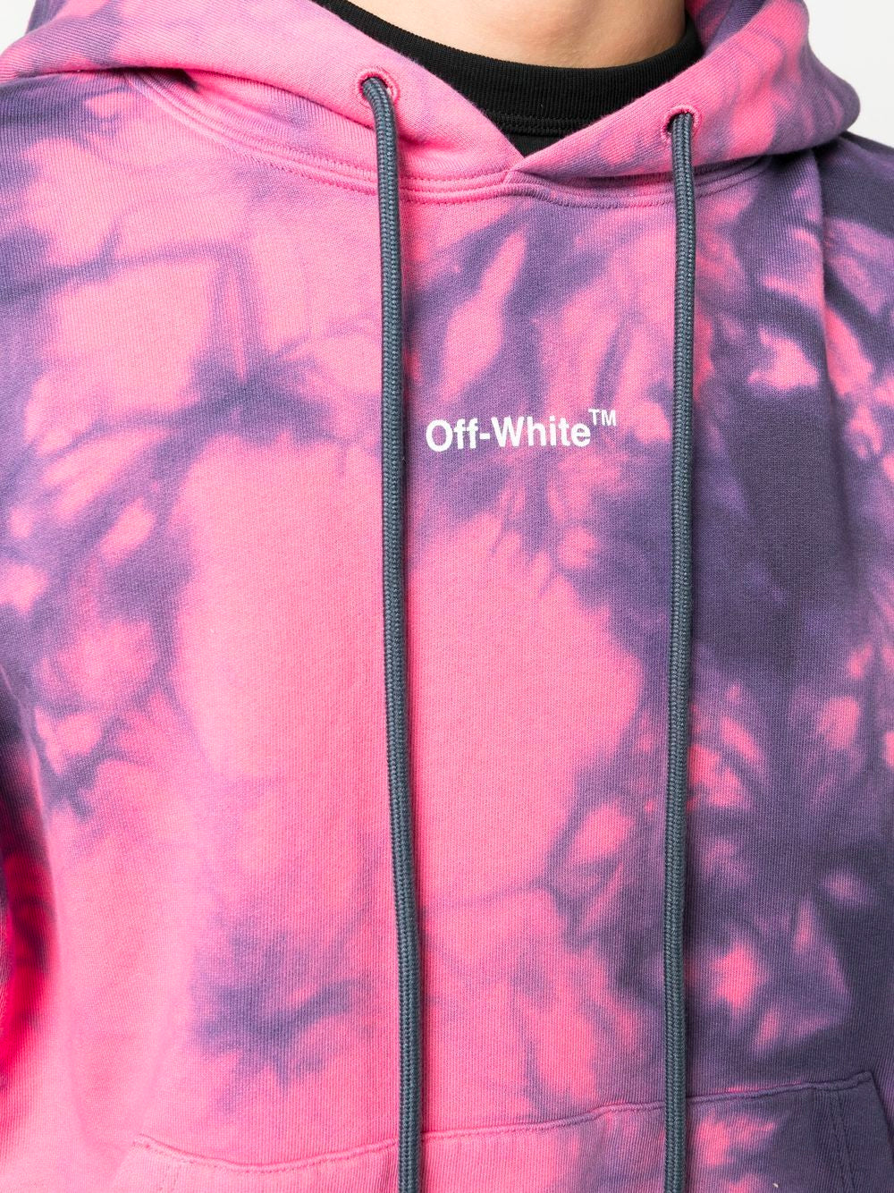 OFF-WHITE Diag Arrow Tie Dye Skate Fit Hoodie Pink - MAISONDEFASHION.COM