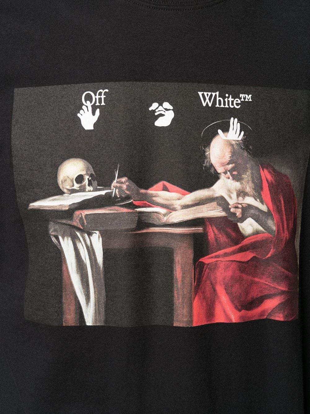OFF-WHITE Caravaggio Print T-Shirt Black/Red – MAISONDEFASHION.COM