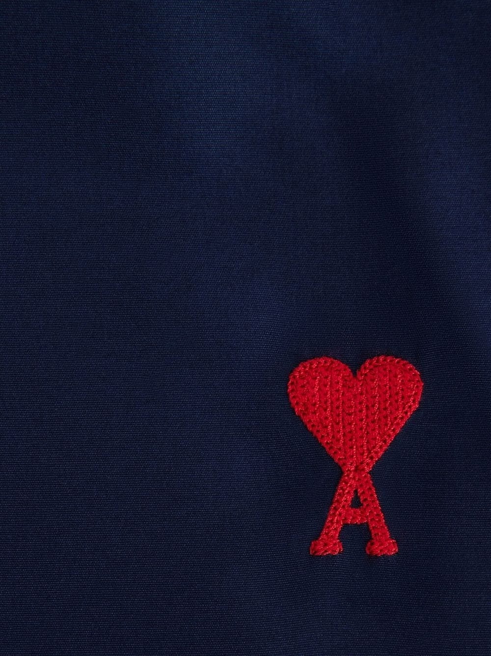 AMI PARIS Embroidered Logo Swim Shorts Navy - MAISONDEFASHION.COM