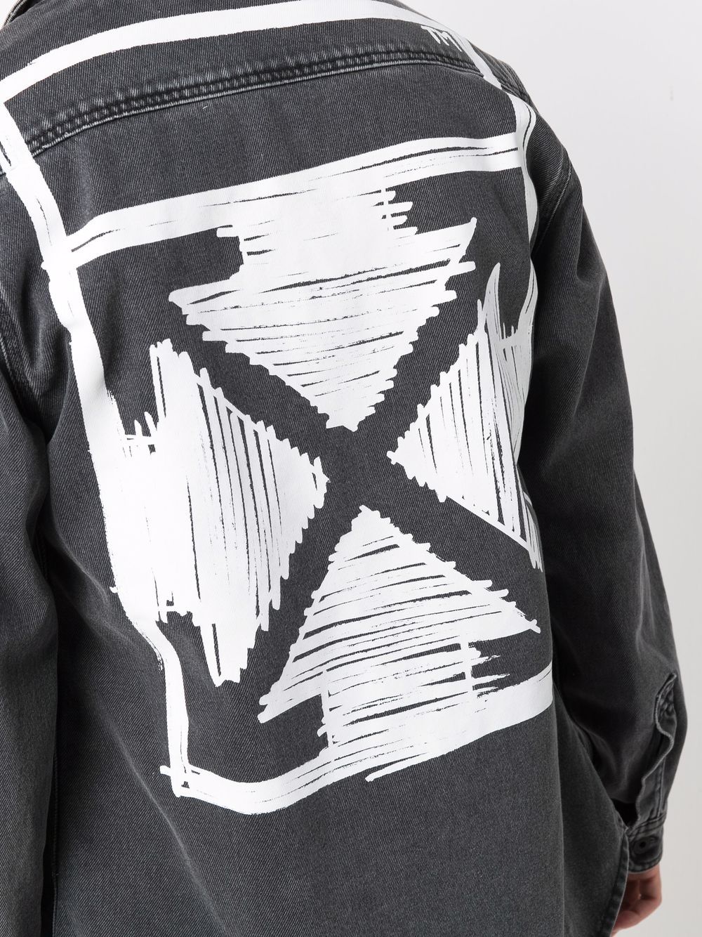 OFF-WHITE Negative Mark Denim Shirt Grey – MAISONDEFASHION.COM