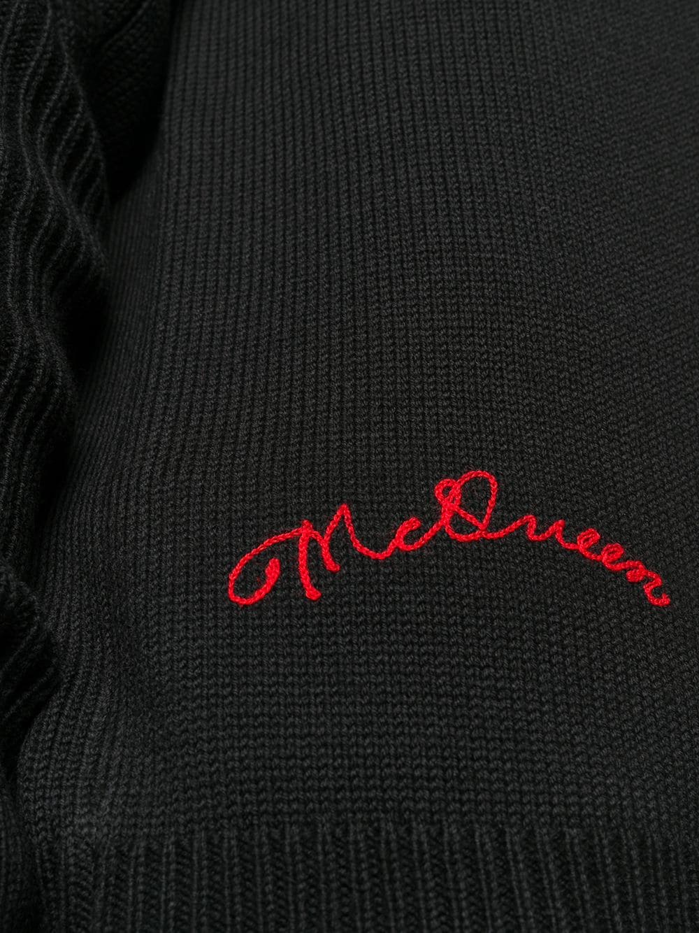 Alexander McQueen Logo Embroidered Sweatshirt Black - Maison De Fashion 