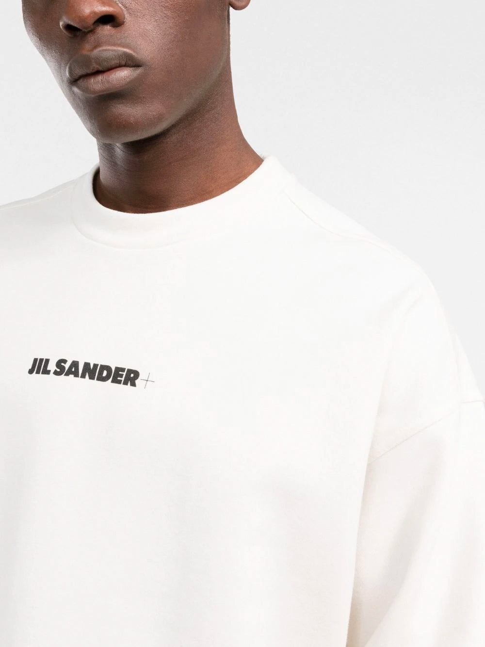 JIL SANDER Logo Sweatshirt Natural - MAISONDEFASHION.COM