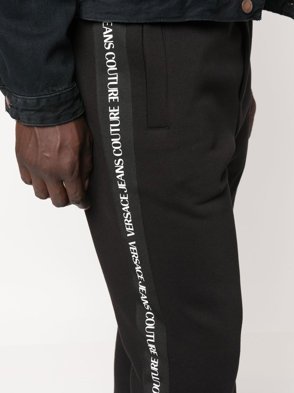 VERSACE Logo Tape Sweat Pants Black/White - MAISONDEFASHION.COM